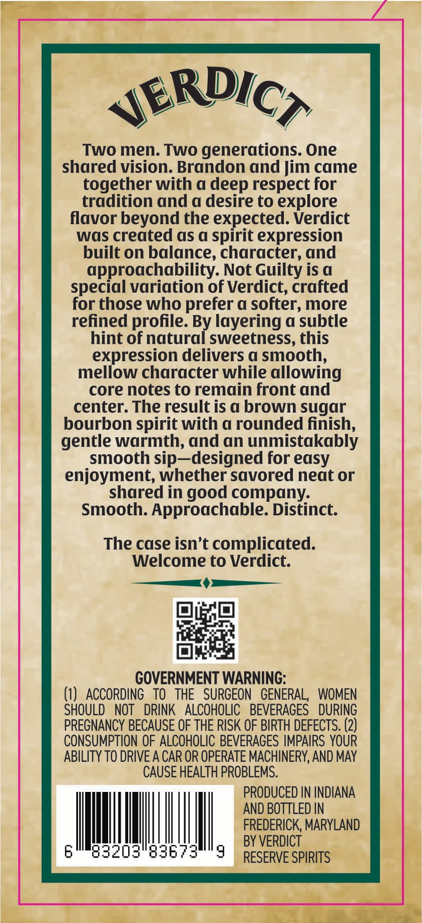 Not Guilt Back Label